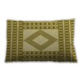 thumbnail image 1 of Ahgly Company Patterned Outdoor Rectangular Dark Yellow Green Lumbar Throw Pillow, 13 inch by 19 inch, 1 of 5