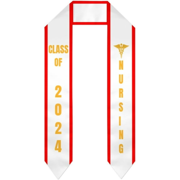 Class of 2024 Nurse Nursing (3) Graduation Shawl Sash Stole Wraps Scraf For International Study