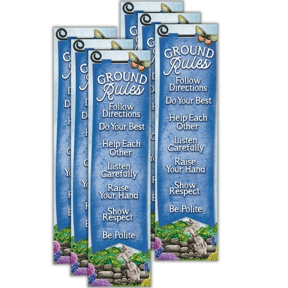 Eureka Curiosity Garden - Ground Rules Vertical Banner, Pack of 6