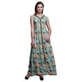 thumbnail image 1 of Bimba Floral Ladies Printed Front Slit Sleeveless Maxi Summer Long CasualÂ&nbsp;Dress-Large, 1 of 5