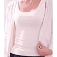 thumbnail image 6 of Women'S Sleeveless Square Neck Tank Top Double Layer Basic Crop Tops Summer Fitness Workout Casual Tops White S, 6 of 9