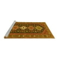 thumbnail image 2 of Ahgly Company Machine Washable Indoor Square Persian Yellow Traditional Area Rugs, 7' Square, 2 of 4