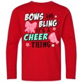 thumbnail image 3 of Inktastic Bows and Bling Its a Cheerleading Thing Long Sleeve Youth T-Shirt, 3 of 5