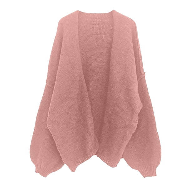 TINZ Women's Oversized Cardigan Sweater Lightweight Knit Open