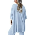 thumbnail image 2 of PRETTYGARDEN Women's 2 Piece Outfits Casual Short Sleeve Pullover Tops and Wide Leg Pants Lounge Sets Tracksuits, 2 of 8