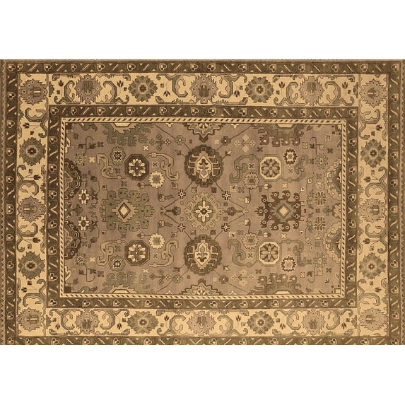 Ahgly Company Indoor Rectangle Oriental Brown Industrial Area Rugs, 8' x 10'