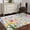 SkyBlue LightGreen Gray, variant on Area Rug for Living Room, Wildflowers Non-Slip Indoor Large Carpet for Bedroom/Dining Room, Spring Farmhouse Tulip Floral Leaf Wooden Grain Washable Low-Profile Rectangle Floor Runner Rugs - 4 x 6 Ft