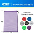 thumbnail image 4 of GSE Games & Sports Expert 6 Pack 18"x12" Mesh Drawstring Bag for Sports Tennis, Pickleball Balls, Baseballs/Softballs. Great for Laundry, Travel, Gym and Collecting Toys - Purple, 4 of 6