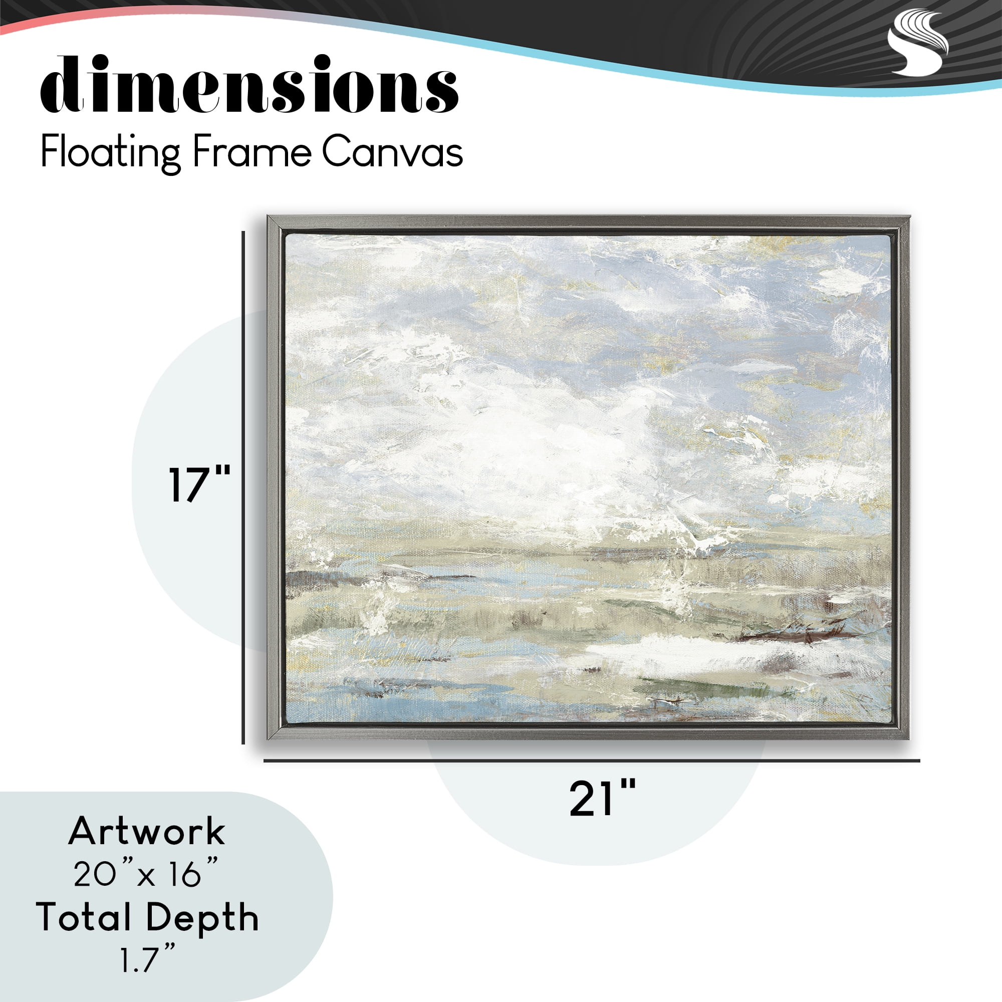 Stupell Industries Morning Mood Impression Gray Framed Floater Canvas Wall Art, design by Lanie Loreth