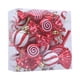 thumbnail image 3 of 18 bolas navideñas para colgar en el árbol de Navidad, divertidos bastones de caramelo. Rojo, 3 of 9