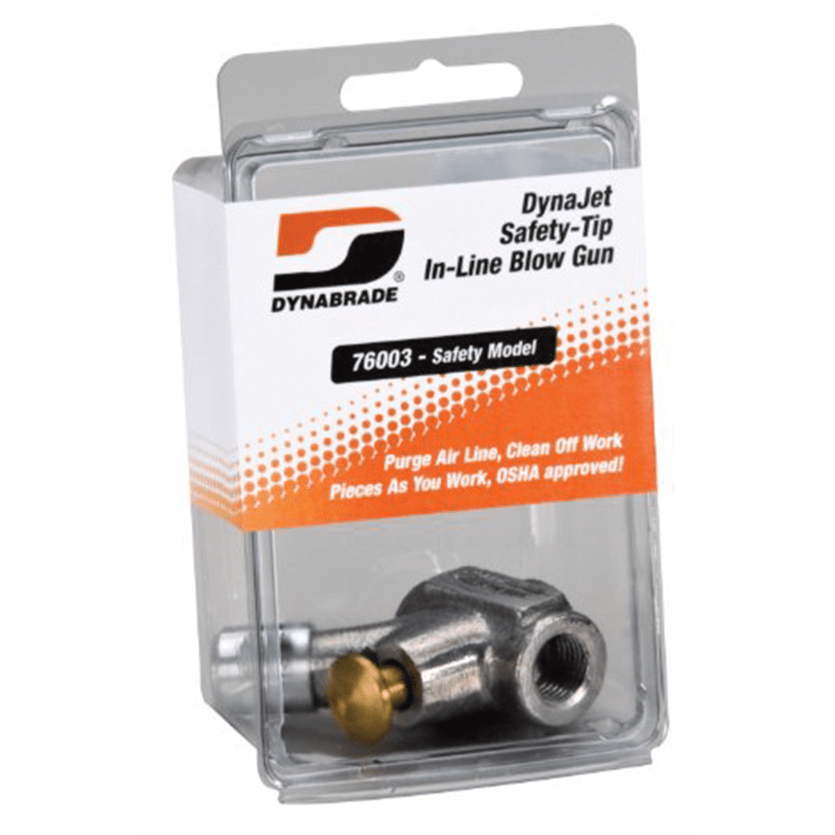 Dynabrade Safety-Tip In-Line Blow Gun (in clear pkg.)