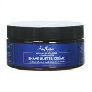 Shea Moisture African Black Soap And Shea Butter Shave Butter Creme for Men, 6 Oz, 3 Pack