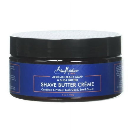 Shea Moisture African Black Soap And Shea Butter Shave Butter Creme for Men, 6 Oz, 3 Pack