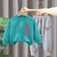 thumbnail image 2 of Toddler Baby Girl Fall Clothes Set Funny Letter Sweatshirt Pant Outfit Winter Clothes 6-12 Months 12-24 Months 2t 3t 4t 5t 6t 7t 8t 9t Children P 3-4 Years, 2 of 4