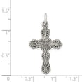thumbnail image 2 of Sterling Silver Antiqued Cross Pendant (31 X 20) Made In United States qc3360, 2 of 2