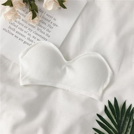 

Women Bras Thread Beauty Back Tube Tops Solid Strapless Comfortable Anti-light Ladies Lingerie Underwear