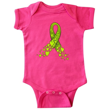

Inktastic Lymphoma Awareness Lime Ribbon Made of Hearts Gift Baby Boy or Baby Girl Bodysuit
