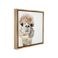 thumbnail image 4 of Stupell Industries Alpaca & Coffee Latte Animals & Insects Painting Brown Floater Framed Canvas Art Print Wall Art, 18 x 18, 4 of 10