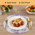 thumbnail image 4 of Purple Crane Silhouette Round 13 Inch Placemats Set of 4, Modern Abstract Flowers Botanical HeatResistant Non Slip Place Mats for Dining Table, Wipeable Braided Kitchen Table Mats for Housewarming, 4 of 9