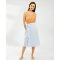 thumbnail image 4 of Amazhiyu Womens Pure Linen Summer Beach Midi Side Wrap Slit Skirt Causal, 4 of 8