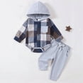 thumbnail image 2 of HCNTES Toddler Boy Winter Clothes Baby Boy Clothes Boy Outfits Baby Hoodie Romper Fall Winter 0 3 6 9 12 18 Months Baby Clothes for Boy Baby Winter Clothes, 2 of 8