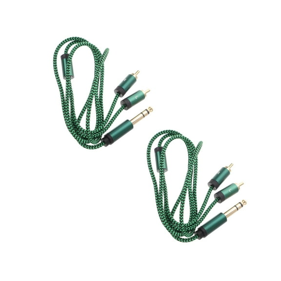 MLINS 2pcs Guitar Amp Cord 6.35mm Jack Guitar Amp Cord Electric Guitar Patch Cable Accessory Universal Electric Guitar Bass Amp Cable Cord