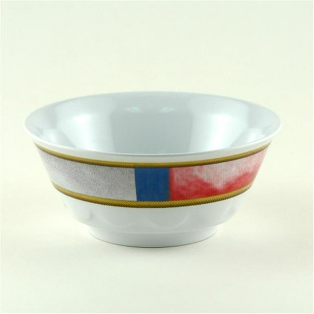 Decorated Melamine Nonskid 20 oz. Soup & Cereal Bowl Set of 4