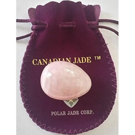 Yoni Egg of Rose Quartz, Drilled, Medium, with Certificate & Instructions, Pink Love Stone, for Women to Strengthen Pelvic Floor Muscles & Counter Stress Adult Urinary (Best Way To Strengthen Pelvic Floor Muscles)