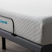 Lucid Premium Steel Adjustable Bed Base with Zero Clearance, Queen