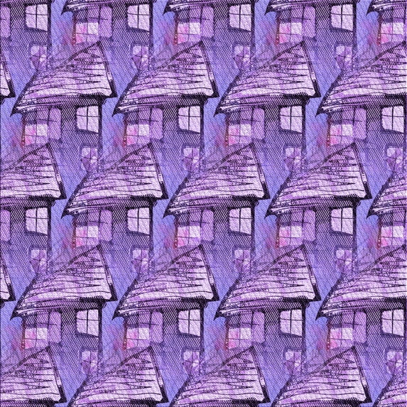 Ahgly Company Machine Washable Indoor Square Transitional Bright Lilac Purple Area Rugs, 7' Square