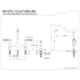 thumbnail image 5 of Kingston Brass KS1273WLLBS Wilshire Bridge Kitchen Faucet with Brass Side Sprayer, Antique Brass, 5 of 8