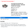 thumbnail image 2 of Front Brake Pad and Rotor Kit - Compatible with 2018 - 2020 GMC Terrain 2.0L 4-Cylinder 2019, 2 of 2