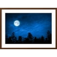 thumbnail image 2 of Art.com Forest in Silhouette with Starry Night Sky and Full Moon , Elements of this Image are Furnished by Photographic Print by OHishiapply, Brown Frame Wall Art, 29" x 21", 2 of 5