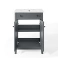 thumbnail image 3 of Modway Nantucket 24" Modern Wooden Bathroom Vanity in Gray and White, 3 of 9