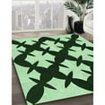 thumbnail image 3 of Ahgly Company Machine Washable Indoor Round Transitional Dark Forest Green Area Rugs, 8' Round, 3 of 7
