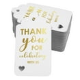thumbnail image 1 of Inkdotpot Pack Of 100 Real Gold Foil Paper Tags ThankYou For Celebrating With Us Bridal Shower-Baby Shower-Retirement-Wedding-Birthday Favor Hang Tags, 1 of 6