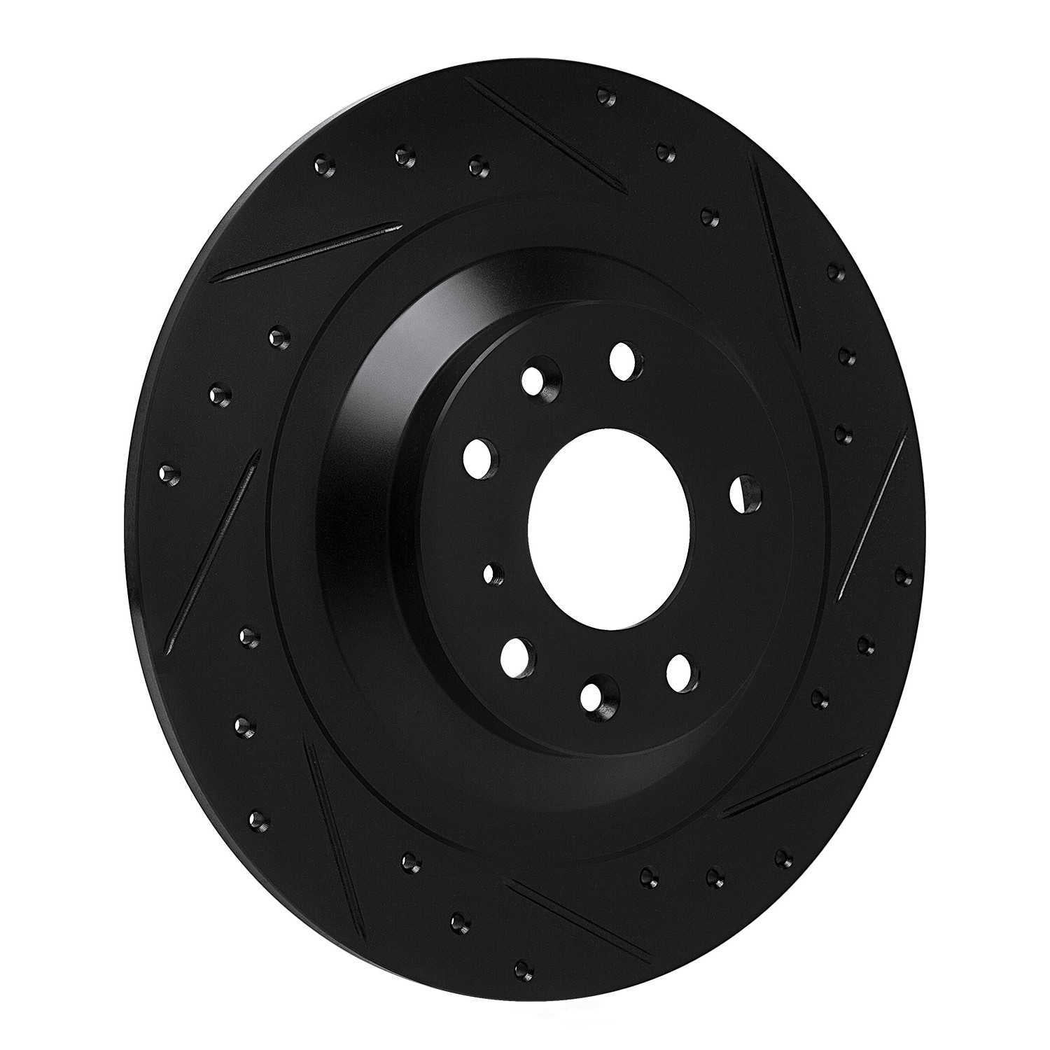 Dynamic Friction Company 633-80085R DFC Brake Rotor - Drilled And Slotted - Black