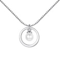 thumbnail image 1 of collar de perlas sencillo, cadena de clavícula de plata a la moda, joyería para el cuello para mujer, 1 of 7