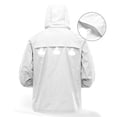 thumbnail image 4 of Fall Jackets for Men, Jacket Mens Rain Outdoor Plain Windbreaker Hiking Raincoats Jogging Breathable Rain Coats White XXXXL, 4 of 6