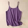 thumbnail image 1 of mfyjkho Tops Para Hacer Ejercicio, Top Corto De Lino Con Cuello Redondo Y Tirantes Para Mujer, Color Liso, Con Dobladillo Con Aberturas Tops Para Hacer Ejercicio Xl, 1 of 7