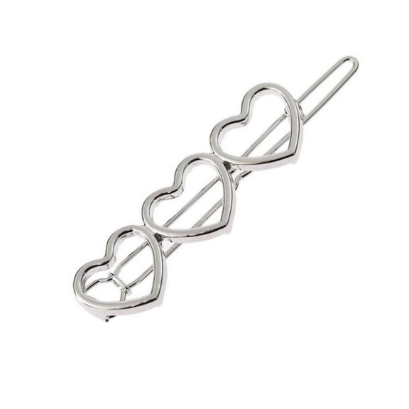 SSKFHGI Women Girls Silver Hair Clips Metal Hair Clip Barrette Hairpin Slide Clam