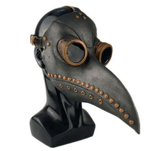 Mask Halloween Costume Bird Long Nose Beak PU Leather Steampunk
