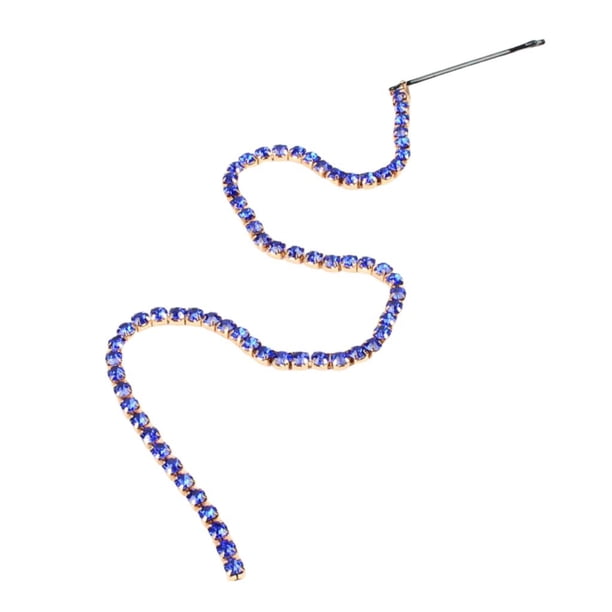Pinza de Pelo de Cadena Larga con Borlas Colco Azul Real