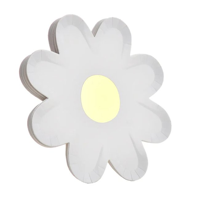 Vajilla de Picnic de margaritas pequeñas, plato de cena de flores desechable, servilleta decorativa para fiesta de cumpleaños de niños