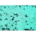 thumbnail image 1 of Ahgly Company Machine Washable Indoor Rectangle Abstract Turquoise Blue Modern Area Rugs, 5' x 8', 1 of 4