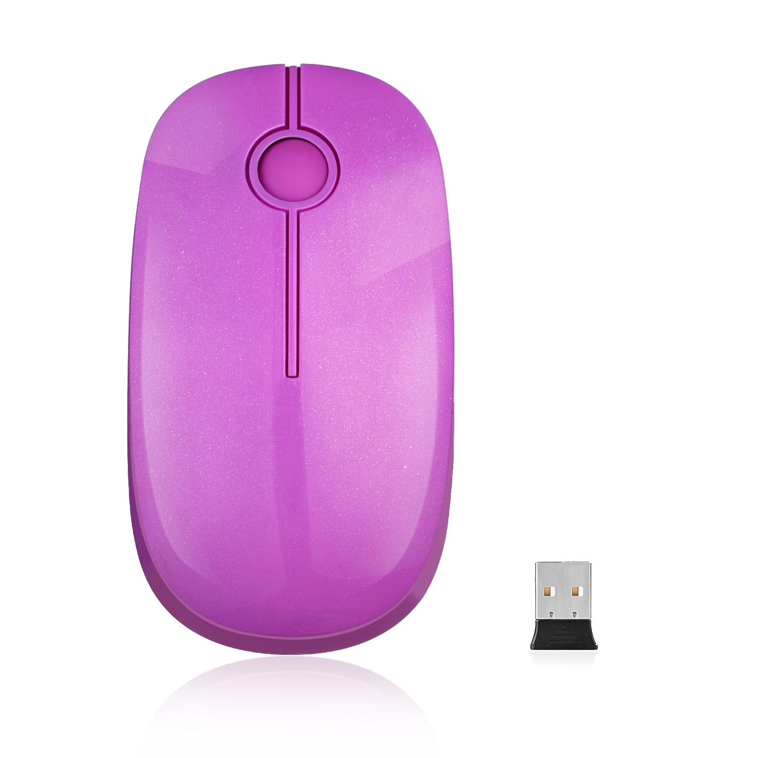 VIVEFOX Wireless Mouse, 2.4G Slim Portable Computer Mice with Nano