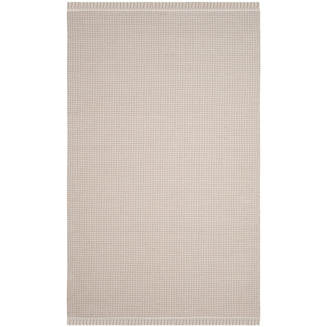 SAFAVIEH Montauk Patton Geometric Cotton Area Rug, Ivory/Grey, 11' x 15'