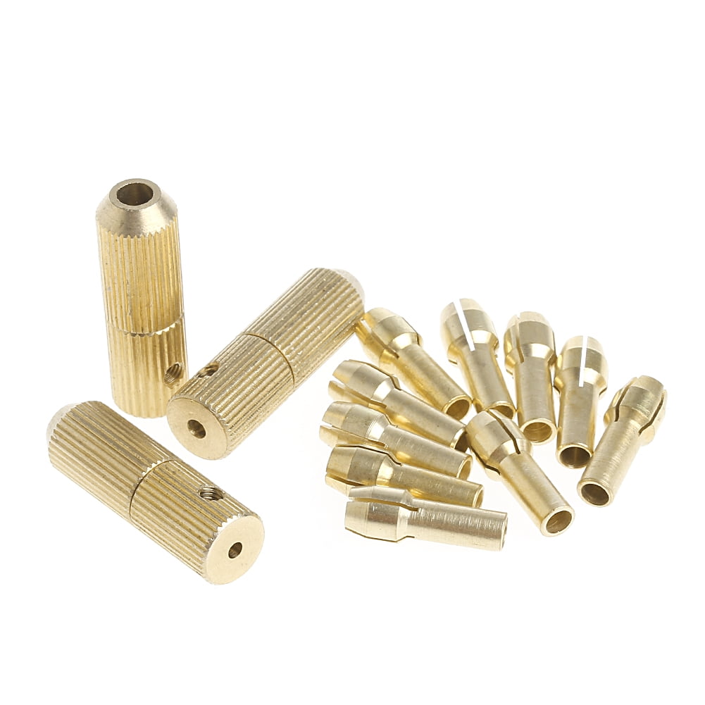 3.17mm+10pcs 0.5-3.2mm Drill Chuck copper Mini Drill Twist Chuck Hand Drill Part 