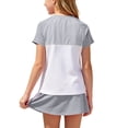 thumbnail image 6 of LJEFF Girls Color Block T-Shirt & Skort Set, Short Sleeve Elastic Waist Soft Comfortable Casual 2PC Outfit Gray Size 4 T, 6 of 9