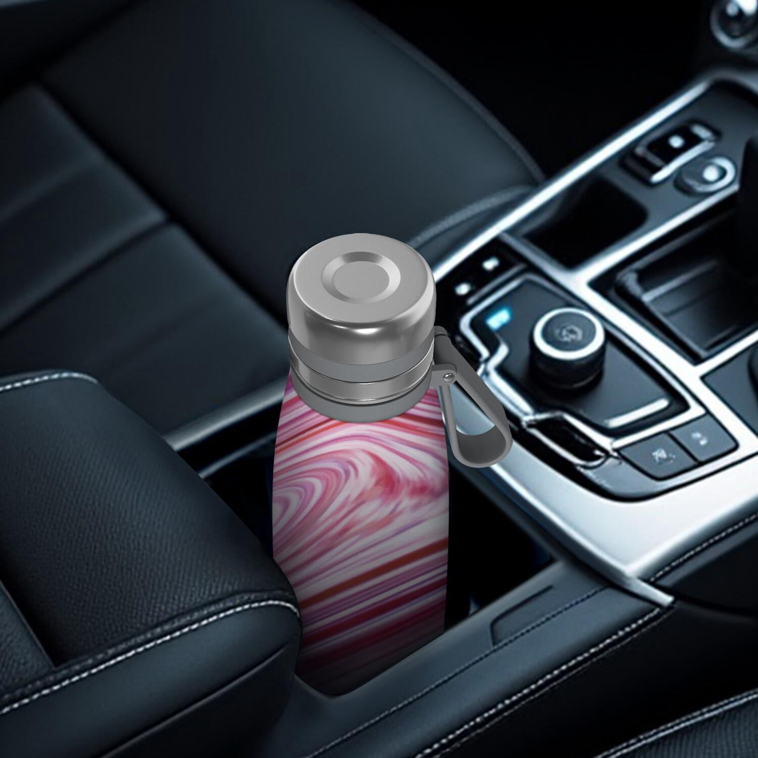29oz Insulated Water Bottle with Tea Infuser, Stainless Steel Travel Mug, Liquid & Marble Print